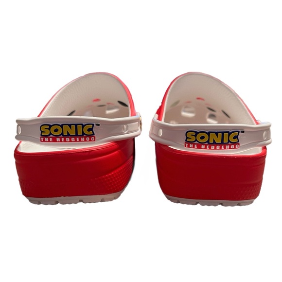 Crocs NWT Sega Sonic The Hedgehog Classic Crocs Red Unisex W12 M10 - Picture 6 of 12